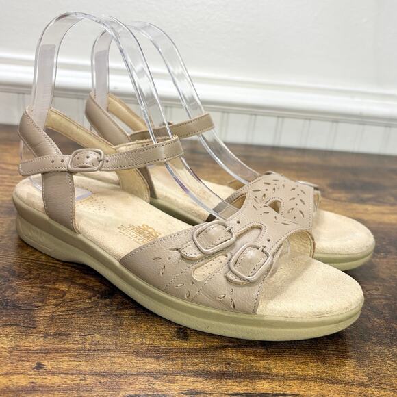 SAS Size 8 Sandals Duo Quarter Strap Narrow Width Tripad Comfort Warm Stone Tan - Picture 3 of 14